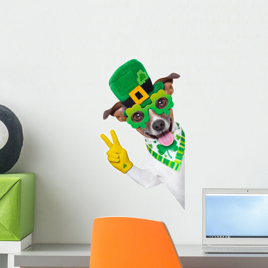 St Patricks Day Dog Wall Decal