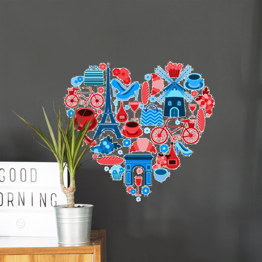 Love Paris heart symbol