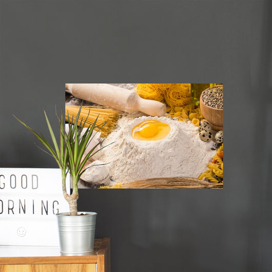 Flour Eggs Wheat Still-Life