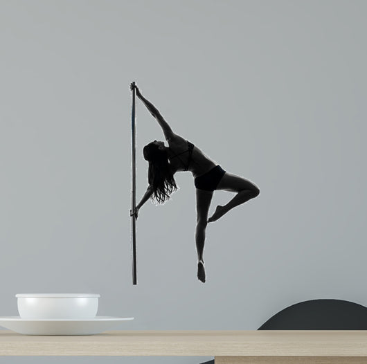 woman pole dancer silhouette