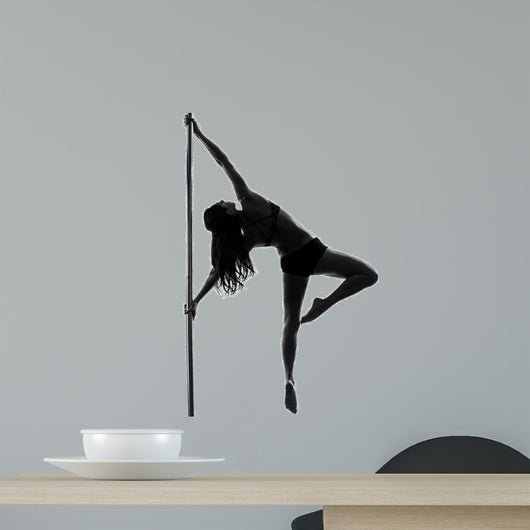 woman pole dancer silhouette
