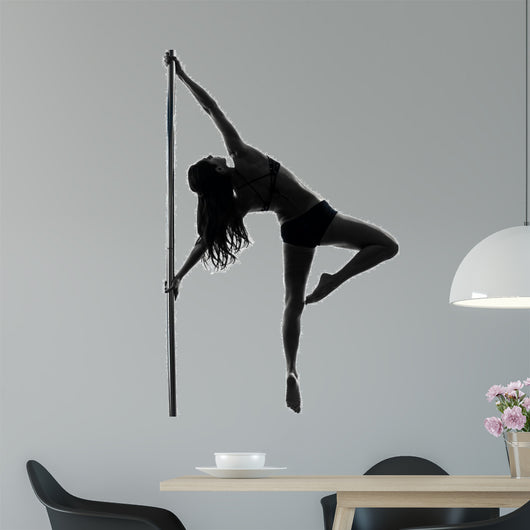woman pole dancer silhouette