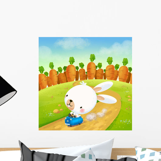Conejo Y Zanahorias Wall Decal