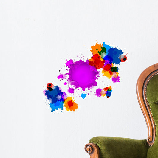 Colorful Vector Stains, Blots, Splashes Background Wall Decal