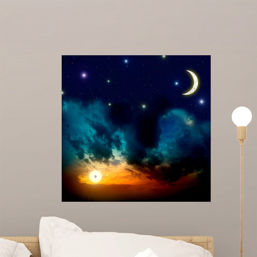 Beautiful night sky with a lot of stars