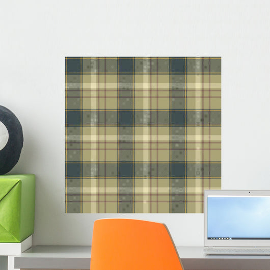 Seamless Tartan Pattern Wall Decal Design 3
