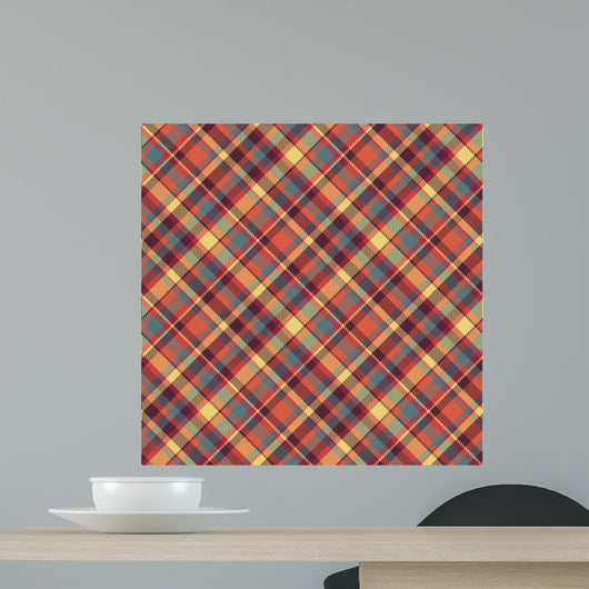 Seamless Tartan Pattern Wall Decal Design 2
