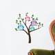 Owls sitting in a tree Wall Decal