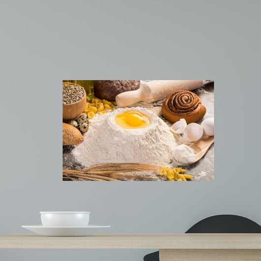 Flour Eggs Wheat Still-Life