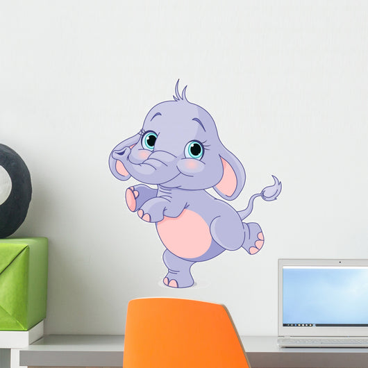 Dancing baby elephant Wall Decal