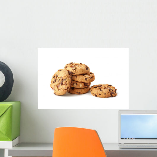 Chocolate Cookies on White