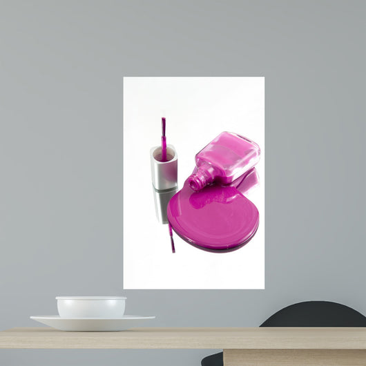 Nail Polish Spilling Mirror Wall Decal