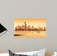 Seattle City Skyline Silhouette Background