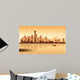 Seattle City Skyline Silhouette Background