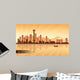 Seattle City Skyline Silhouette Background