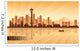 Seattle City Skyline Silhouette Background