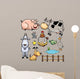 Vector Illustration of Farm Animals cartoon Wall Decal