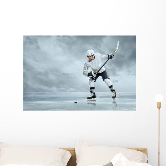 Ice Hockey Players Ice Wall Decal