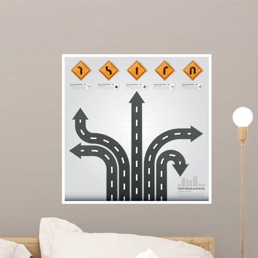Road And Street Traffic Sign Business Infographic Design Templat