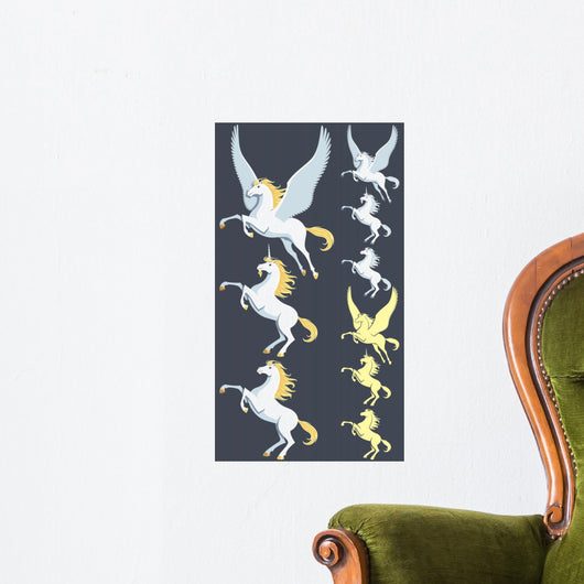 Pegasus Unicorn Stallion Wall Decal Sticker Set