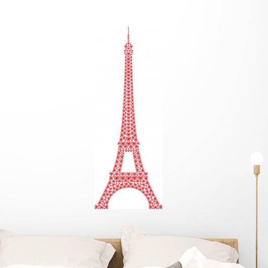 Eiffel Tower Paris Made With Love Hearts