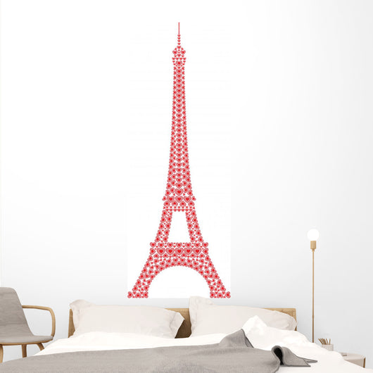 Eiffel Tower Paris Made With Love Hearts
