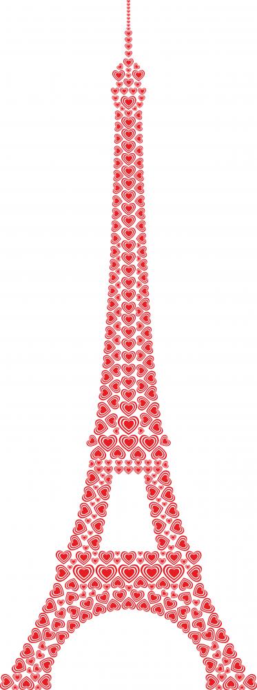 Eiffel Tower Paris Made With Love Hearts