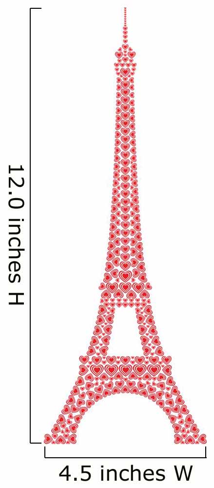 Eiffel Tower Paris Made With Love Hearts