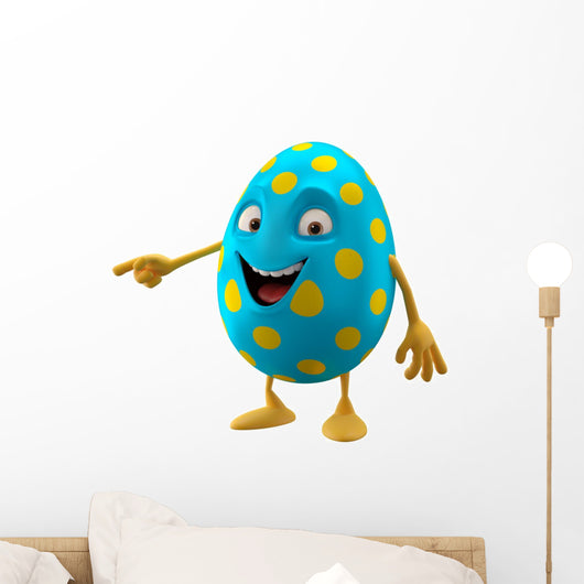 blue easter egg Wall Decal
