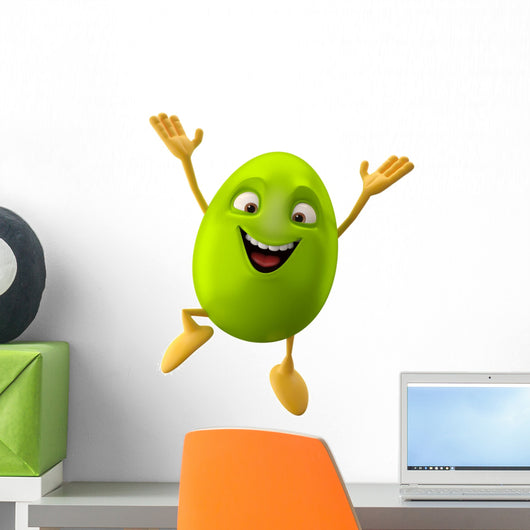 3D Easter Character, Cheerful Cartoon, Amusing Egg Isolated