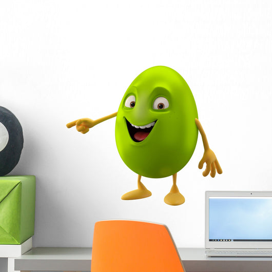 3D easter character, cheerful cartoon, amusing egg isolated