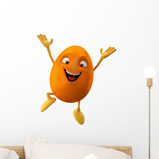 3D easter character, cheerful cartoon, amusing egg isolated