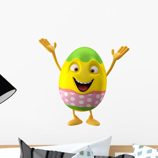 Happy Easter, 3D easter character, cheerful cartoon, amusing egg