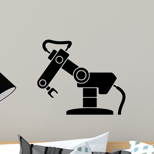 vector robotic arm black symbol