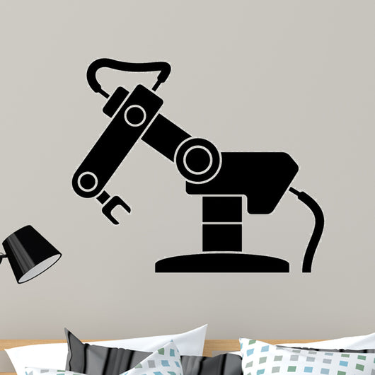 vector robotic arm black symbol