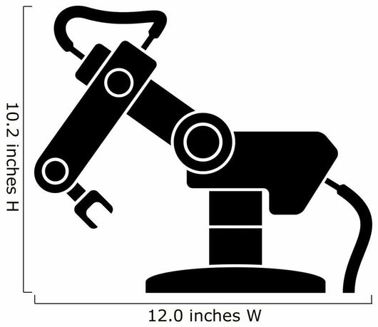 vector robotic arm black symbol