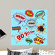Comic speech bubbles design elements collection Wall Mural