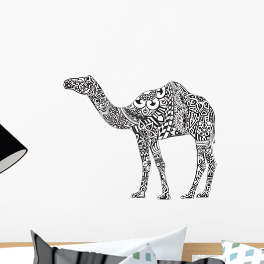 Camel with black & white ornament