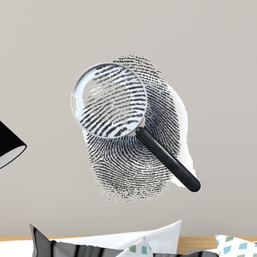 Magnifying Lens Over Fingerprint in Dot Matrix