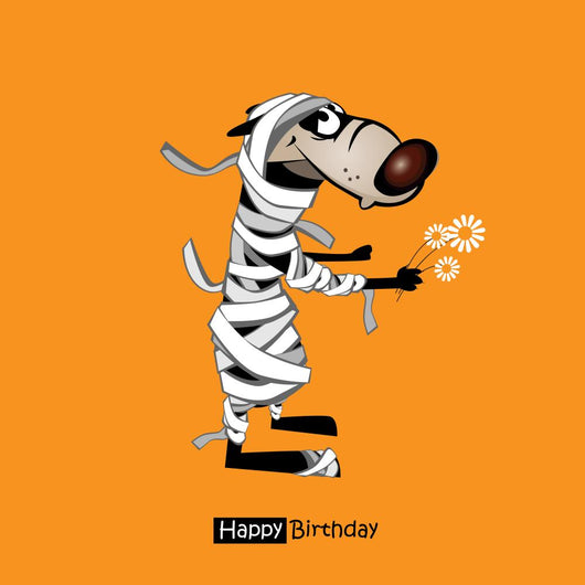 Happy Birthday smile wolf gift card Wall Decal