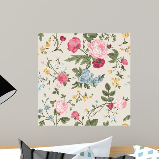 Seamless Vector Pattern with Wall Decal