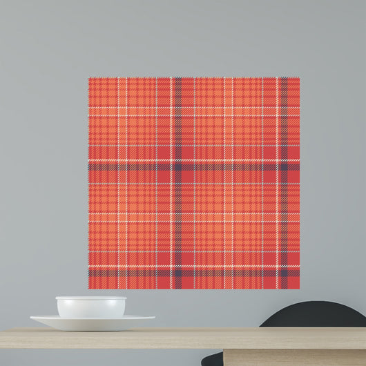 Seamless Tartan Pattern Wall Decal Design 1