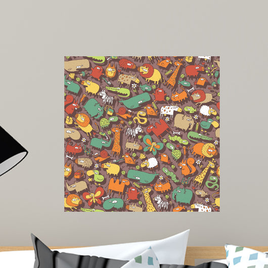 Animals and Objects Seamless Wall Decal Design 1