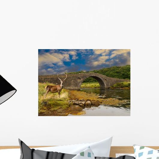 Red Deer Stag Standing Wall Decal