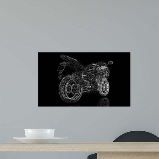 bike, motorcycle, 3D model Wall Mural