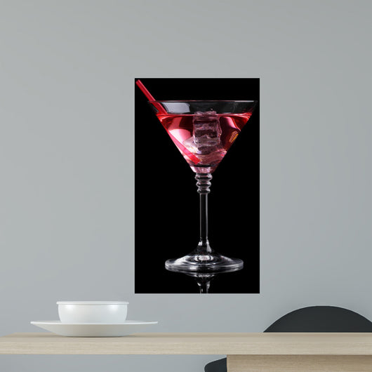 Red Cocktail in Martini Glass
