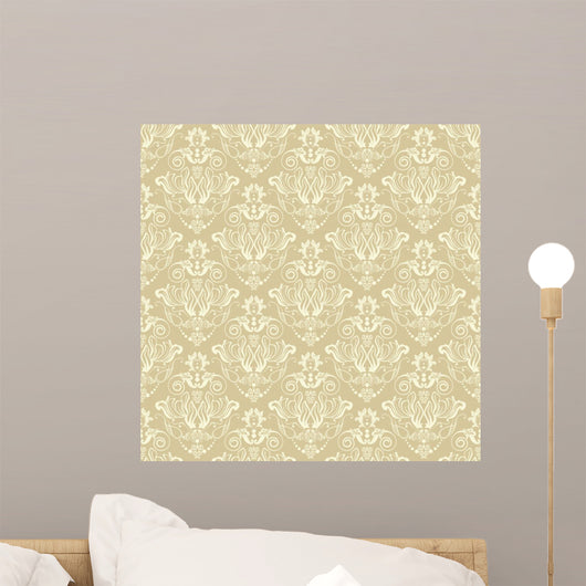 Damask Seamless Pattern Wall Decal Design 1