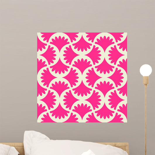 Seamless Pink Vector Pattern Wall Decal