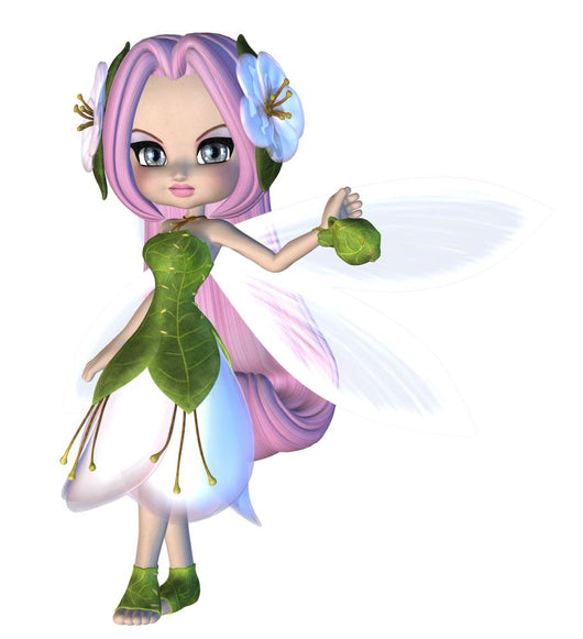Cute Floral Fairy Wall Decal