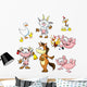 Farm Animals Funny Cartoon Wall Decal Sticker Set